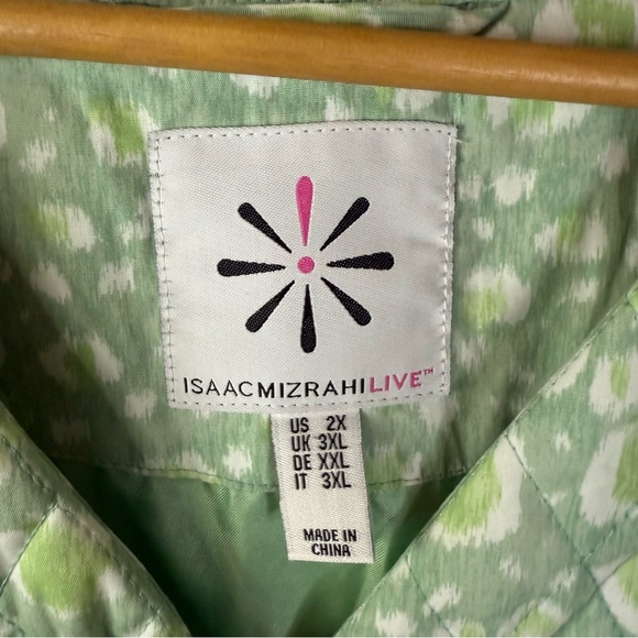 Isaac Mizrahi Live! Quilted Cotton 2X Vest‎ Jacket Pale Aloe New Outdoor - Picture 3 of 7